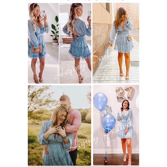 ASO Brittany Cartwright from Vanderpump Rules & TikTok Star Tinx Blue Mini Dress - Picture 11 of 17